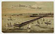 Long Branch Ocean Pier 1880 Steamships Railway Plymouth Rock City Richmond Train picture