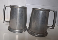 Two CARSON CASTING Co. Freeport PA statesmetal Mugs Steins ~ Vintage pair picture