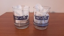 Vintage Getty Georgetown Basketball Bulldog Logo Big East Cocktail Rocks Glass picture