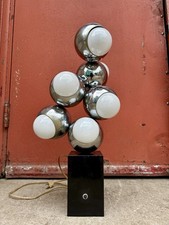 RARE MCM SPACE AGE CHROME MOLECULE TABLE LAMP by Robert Sonneman | works picture