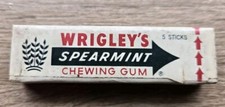 1 Vintage 1960s 1970s Pack Of Wrigleyβs Spearmint Gum RARE Sealed picture