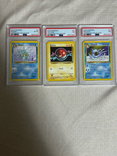 Pokémon Legendary Collection 2002 PSA Graded Lot of 3 Voltorb Seadra Golduck picture