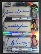 Topps 2026 Disney Chrome Aladdin Authentic Triple Auto Jasmine Jafar TR-LFW picture