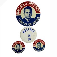 Vintage George Wallace for President Campaign Button Lot 1976 Stand Up For US picture