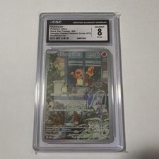 2023 Black Star Promo Obsidian Flames ETB Pokemon Center Charmander CGC 8 ERROR picture