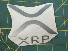 XRP Decal Sticker Digital Currency Crypto 2.625”x3” 651 Oracle Vinyl Ripple Gray picture