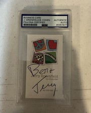 Ben & Jerry Ice Cream Autograph PSA DNA Signed π¨ Business Card picture