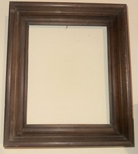 Atq Victorian Deep Well Picture Frame Solid Walnut Pic Sz 9” X 11” Painting picture