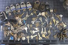 Huge Lot of Vintage Keys and Locks - Master lock, Safe Six Lever, Yale, Oshkosh picture