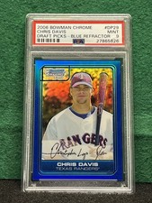 Chris Davis 2006 Bowman Draft Chrome #DP29 (RC) Blue Refractor /199 PSA 9 Mint picture