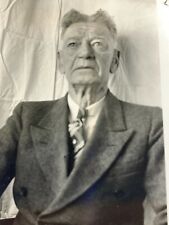 AxH) Found Photograph Handsome Nice Old Man Suit 1930's-40's Self Portrait ?  picture