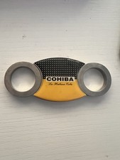 Cohiba Cigar Cutter Vintage And Heavy Metal. Yellow And Black Colorful Label picture