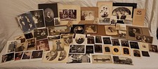 60 Antique & Vintage Photo Lot Tintype CDV Cabinet Card Post Card Polaroid Misc picture