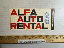 Vintage Alfa Auto Rental Rent-A-Car Rates Brochure California picture