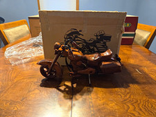 Wooden Harley Davidson Motorcycle Model M104S4 Decorative Collectible with Box picture