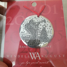 Wendell August Forge 2015 Angel Messenger ornament Aluminum USA New Christmas picture