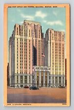 Boston, MA-Massachusetts, New Post Office & Building c1949, Vintage Postcard picture