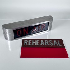 Vintage Original RCA GE “On Air” Sign w/ Rehearsal Plate Aluminum picture