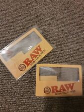 TWO New RAW Rolling Papers Magnifier Scoop Cards See What Your Smoking. picture