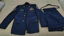 Vintage USAF Dress Blues Uniform Set 38S Master Sergeant Aircrew DeRossi & Son picture