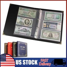 300pcs Banknote Album Book Collection Storage Sheet Paper Money Currency Page US picture