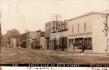 Tilden Nebraska Main Street View Butcher Bank Genreal Store RPPC Postcard COPY picture