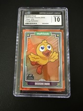 VeeFriends 2025 Topps Chrome Decisive Duck Orange Refractor 15/25 CGC 10 picture