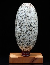 295mm Granodiorite Rock Stone Lingam Large Spiritual Shiva Linga India 8.8kg picture
