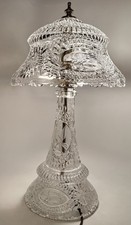 VTG Hofbauer “The Byrdes Collection” Cut Crystal Table Lamp Germany 18”T RARE picture