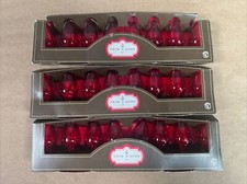 3 Vtg 8 K-Mart C-7 Cool-Lite Transparent Red Indoor/Outdoor 5 Watt 24 Bulbs picture