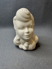 Pair of 50’s Glamour Girl Vase. Mid-century Decor. Pompadour Hair Style Vtg picture