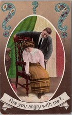 Vintage Romance Comic Greetings Postcard