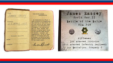 WWII Battle of the Bulge WIA POW Named Bible + Illustrated Soldier Hardcover picture