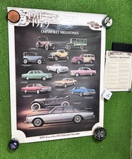 Vintage 1979 Chevrolet poster 1 Millionth Car Dealership Showroom & Memo RARE picture