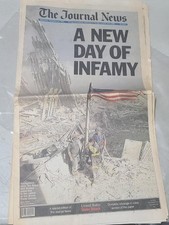 NY JOURNAL NEWS SEPTEMBER 12 2001 A NEW DAY OF INFAMY 9-11 WORLD TRADE CENTER picture