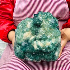 9.72LB Natural Fluorite Cluster Crystal Mineral Specimen Energy Reiki Healing picture