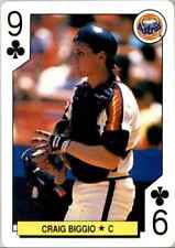 1991 U.S. Playing Card Co Craig Biggio #9 OF CLUBS Houston Astros Single Swap picture