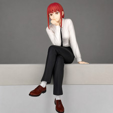 Chainsaw Man Makima Figure 14cm Noodle Stopper Anime PVC Statue Sitting Model picture