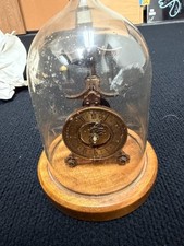 Vintage 1979 Tomy Guild Clock Micro Flying Model Mechanical Wind-Up Clock Dome picture