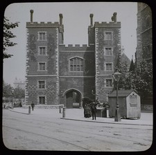 ANTIQUE Magic Lantern Slide LAMBETH PALACE LONDON C1900 OLD PHOTO picture