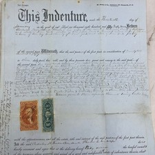 1867 Indenture Charles M Knowlton & Phebe Knowlton Putnam County NY AE7 picture