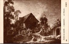 Musée du Louvre F. Boucher Le Moulin Vintage Postcard 4P23-23 picture