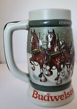VTG 1982 Budweiser Clydesdales 50th Anniversary 1933-1983 Holiday Beer Stein Mug picture