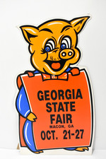 Rare Vintage Georgia State Fair Macon Ga Poster Advertisement 12