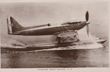 S.6B Schneider Trophy Machine Mitchell Early Aviation 1931 - RPPC Photo Postcard picture