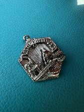 Vintage 1950's Disneyland Pendant Sterling Silver Hexagon Walt Disney Production picture