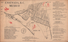 1960s ENSENADA, MEXICO vintage Mexican tourism resort brochure CITY & AREA MAPS picture