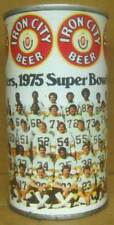 IRON CITY BEER ss 12oz CAN 1975 PITTSBURGH STEELERS, NFL, PENNSYLVANIA B.O. 1/1+ picture