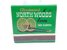 Vintage Matchbook Clearmans North Woods Inn San Gabriel California unstruck picture