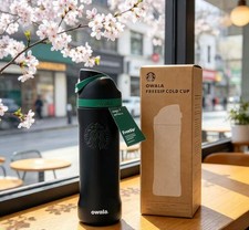 LUXURY New Starbucks X Owala 2026 Black 24 oz Limited Water Bottle Insulated picture
